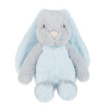 Blue and gray bunny rabbit stuffed animal with floppy ears ready to be sent as a care package. send a PRAYER : sendaprayernow.com