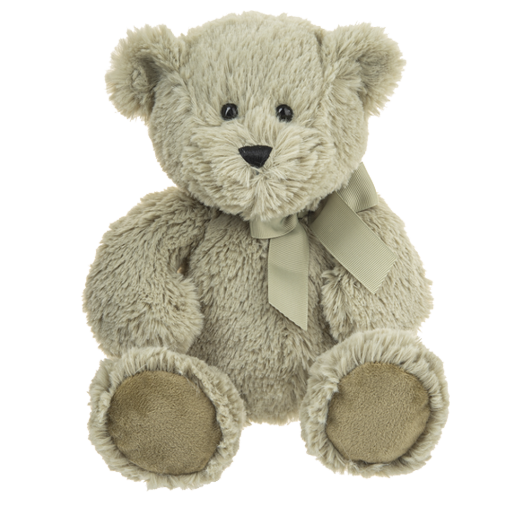 sage bear with matching ribbon tied in a bow - send a prayer - send a plushie