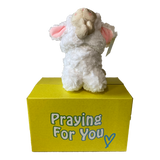 send a PRAYER - PINKLEE Praying Lamb  - stuffed animal care package - sendaprayernow.com