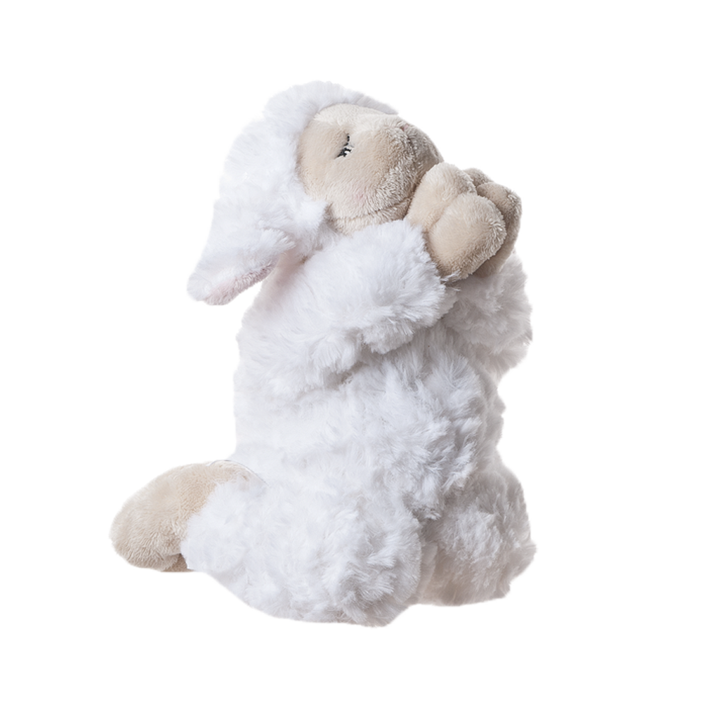 send a PRAYER - PINKLEE Praying Lamb - stuffed animal package - sideview - sendaprayernow.com